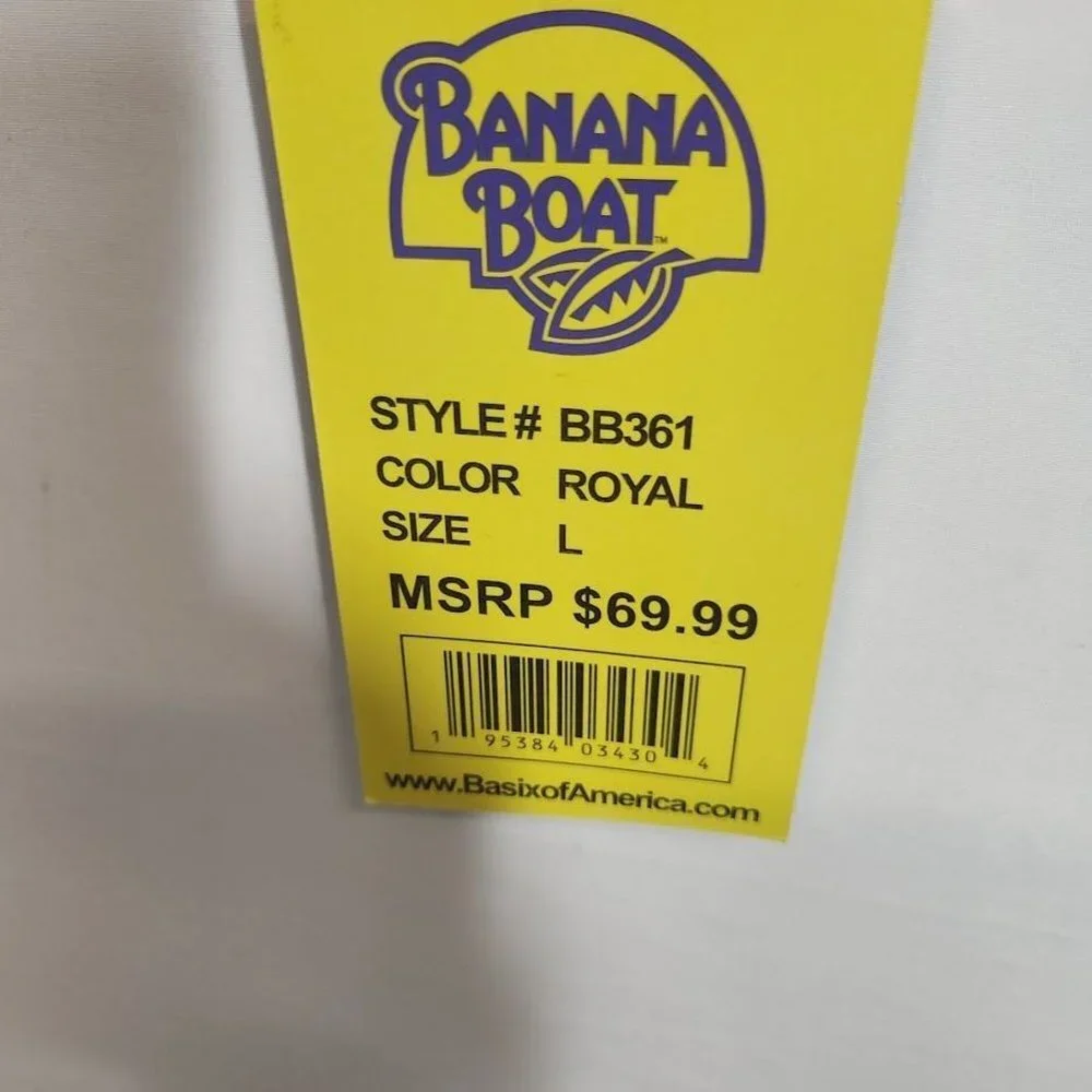 NWT Banana Boat Kids UPF Long Sleeve Rash‎ Guard Shirt Size Medium